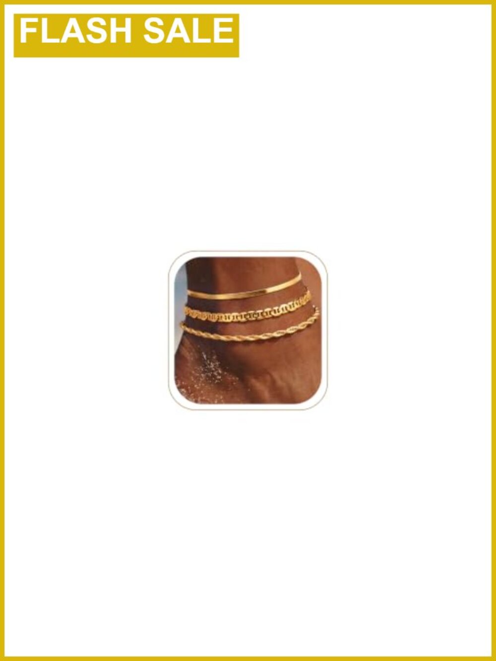 14K Gold Plated Cuban Link Anklet Waterproof Hypoallergenic Adjustable